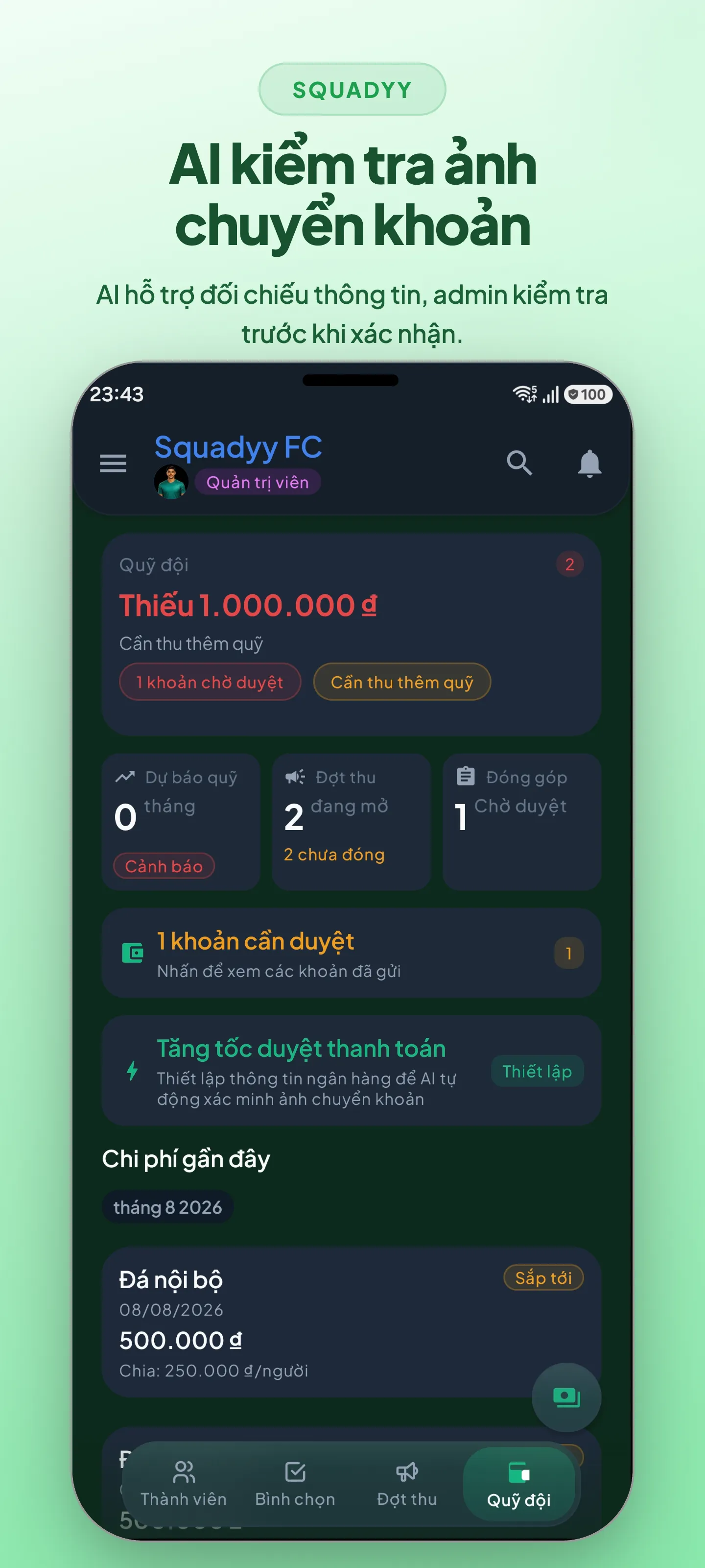 Squadyy - Quản lý quỹ